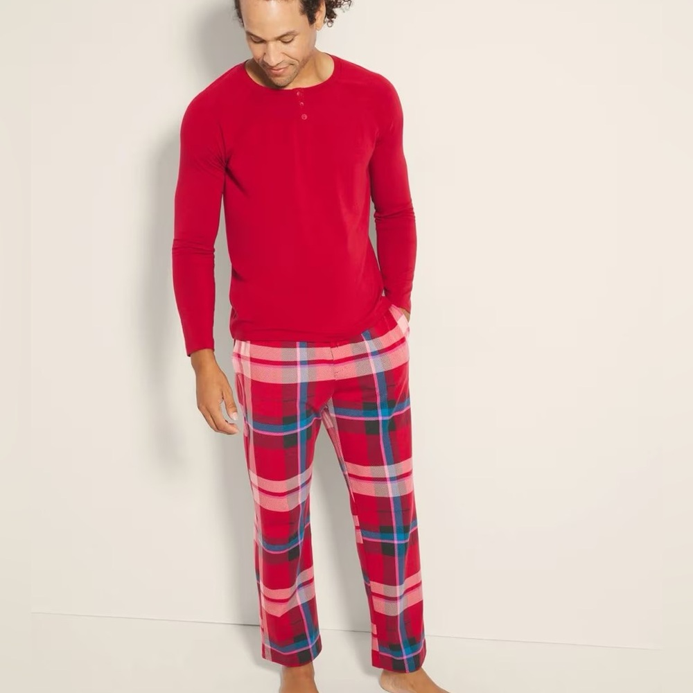 Soma mens plaid red pajama set nwt XL